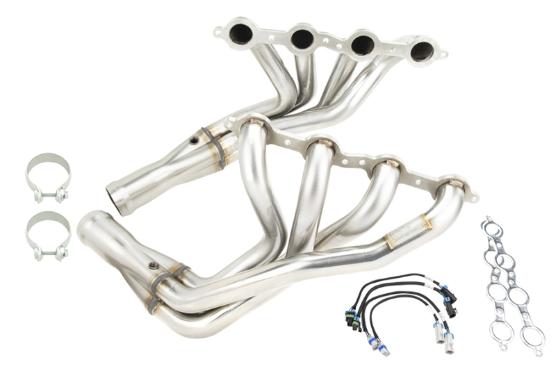 Chevrolet C6 Performance Exhaust - Kooks Headers - 2in. x 3in. Stainless Steel Long Tube Headers + 3in. x 3in. x 2-1/2in. GREEN Catted X-Pipe - `09-`13